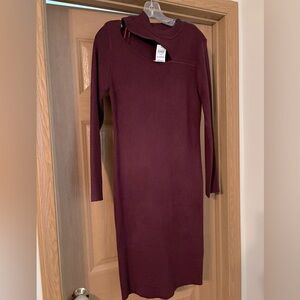 And Now This - long sleeve dress with cut-out